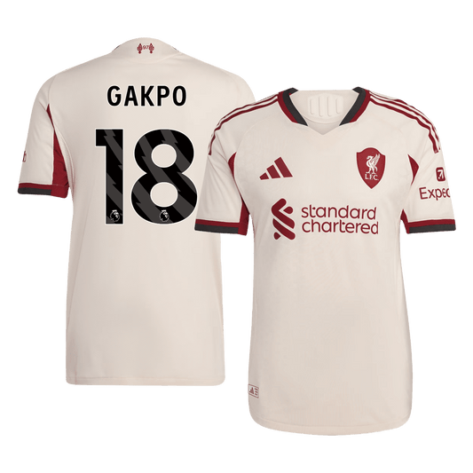 Liverpool Tröja GAKPO #18 2025/26 Borta Vit