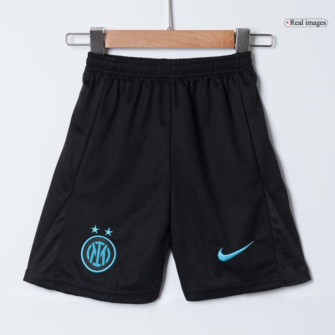 Inter Milan Tröja 2025/26 Hemmaställ Blå och svart Barn-13