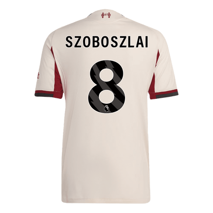 Liverpool Tröja SZOBOSZLAI #8 2025/26 Borta Vit-10