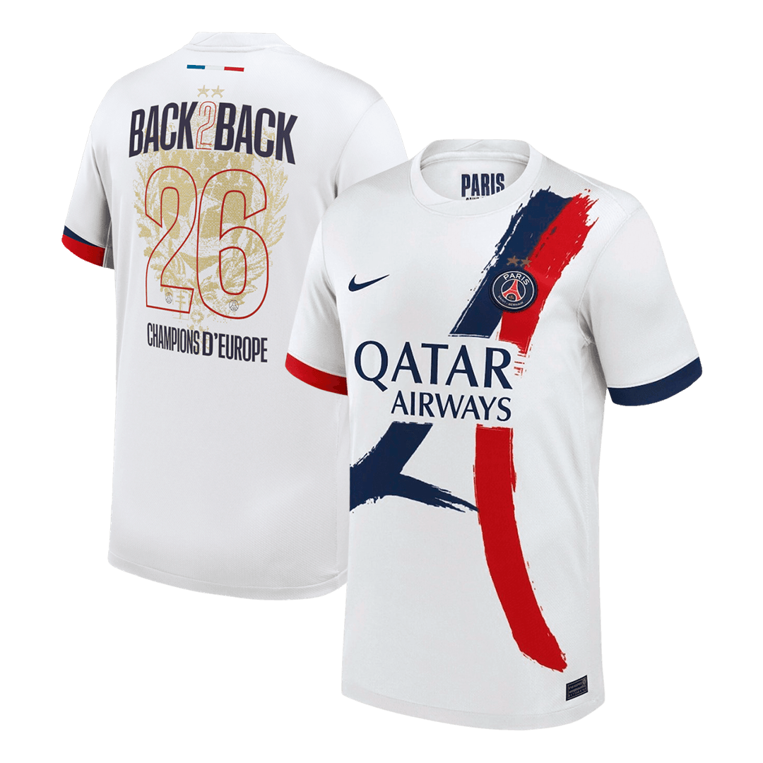 PSG Tröja Champions of Europe #26 2024/26 Borta Vit