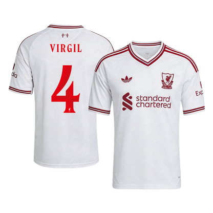 Liverpool Tröja VIRGIL #4 2026/27 Borta Vit - UCL