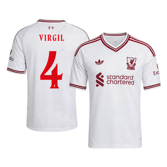 Liverpool Tröja VIRGIL #4 2026/27 Borta Vit - UCL