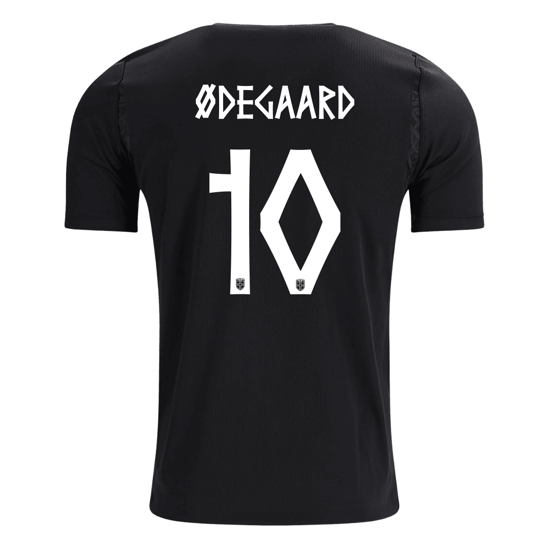 Norge Tröja ØDEGAARD #10 2026 Borta Svart-3