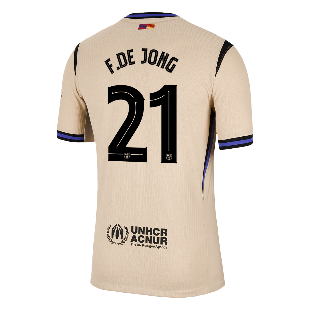 Barcelona Tröja F.DE JONG #21 2025/26 Borta Gul - UCL