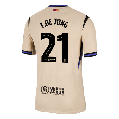 Barcelona Tröja F.DE JONG #21 2025/26 Borta Gul - UCL-14