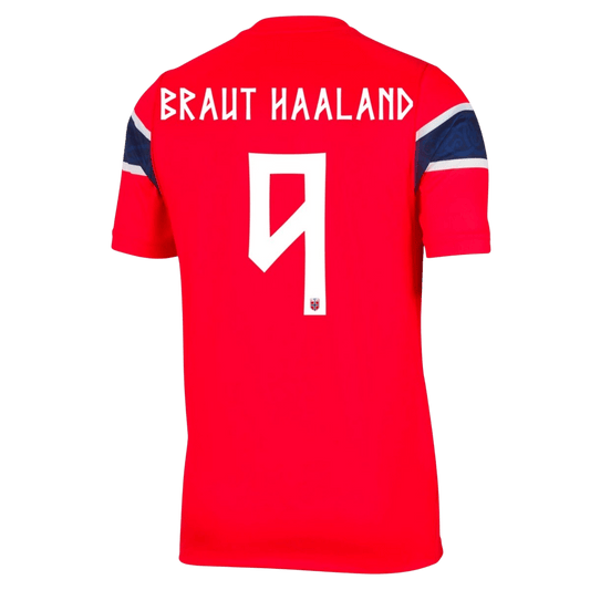 Norge Tröja BRAUT HAALAND #9 2026 Hemma Autentisk Röd
