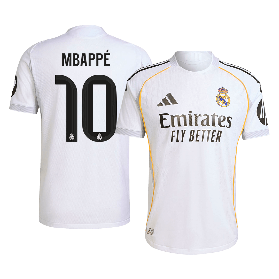 MBAPPÉ #10 Real Madrid Tröja 2025/26 Hemma Premium Vit