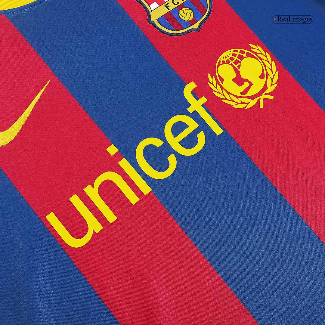 PUYOL #5 Barcelona Hemmatröja 2010/11 Retro Tröja
 Röd & Blå-5