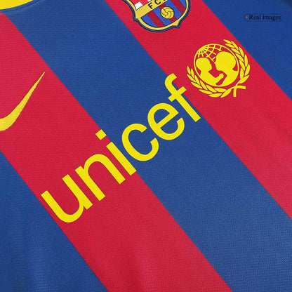 DAVID VILLA #7 Barcelona Hemmatröja 2010/11 Retro Tröja
 Röd & Blå-5