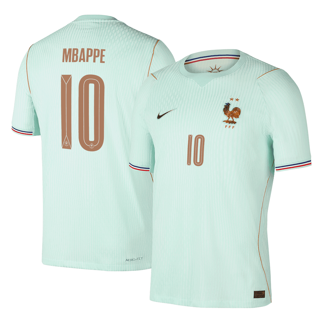 Frankrike Tröja MBAPPE #10 2026 Borta Autentisk Grön