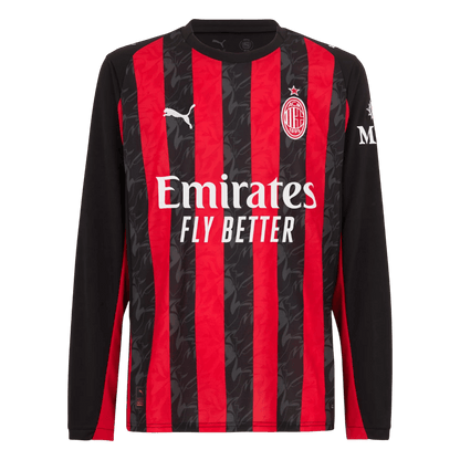 AC Milan Tröja 2025/26 Hemma Långärmad Röd & Svart