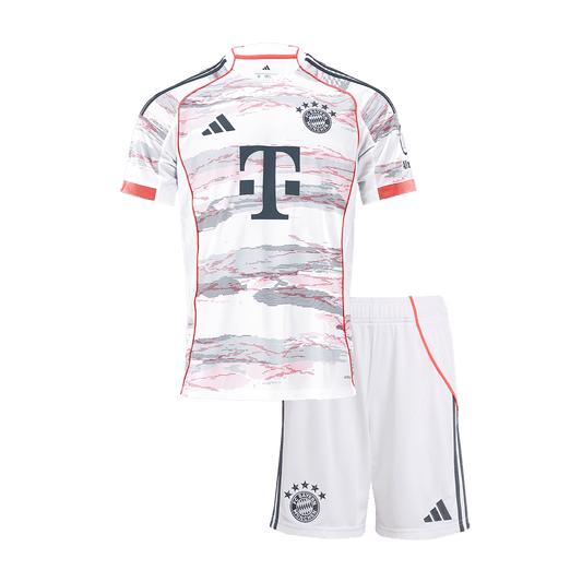 Bayern Munich Tröja 2025/26 Borta Vit Barn